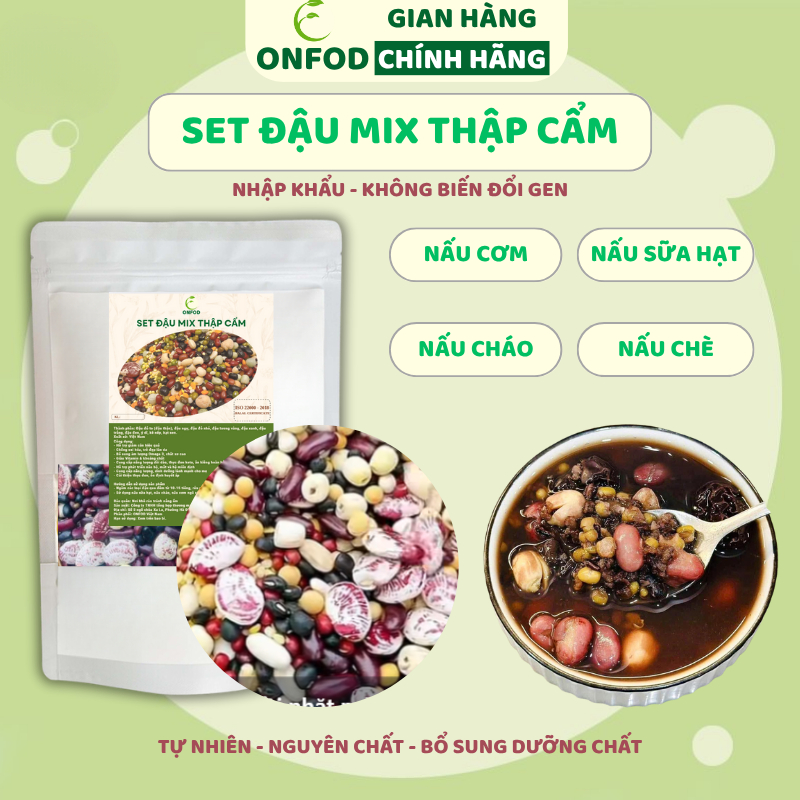 Đậu hạt dinh dưỡng mix 11 loại nấu cơm ngũ cốc cháo sữa hạt nấu chè ONFOD