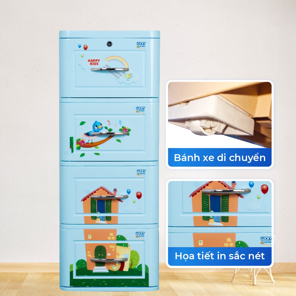 [HỎA TỐC] Tủ nhựa Lucky 3-4-5 tầng QUI PHÚC, chắc chắn, tiện lợi, dễ lắp ráp, tủ quần áo đa năng | BigBuy360 - bigbuy360.vn