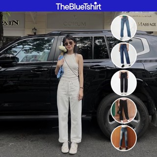 TheBlueTshirt - Quần jeans lưng cao ống suông có nhiều màu wash cho nữ - The Original Dad Jeans