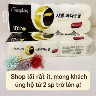  Giấy vệ sinh cuộn Hoàng Long không lõi  . lốc 10 cuộn 