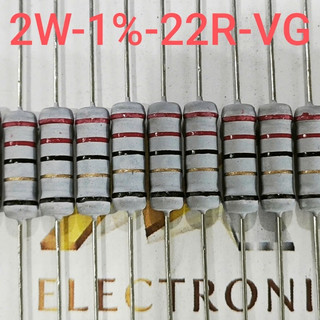 ( Combo 10 con) Điện trở 2W 22Ω 22R 22ohm sai số 1% Vỉ giấy chất lượng cao (Combo)