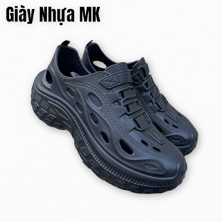 Giày sneaker nhựa nam đi mưa siêu nhẹ đúc nguyên khối mềm êm chân nhiều lỗ thoáng khí chống nước chống trượt - GL060