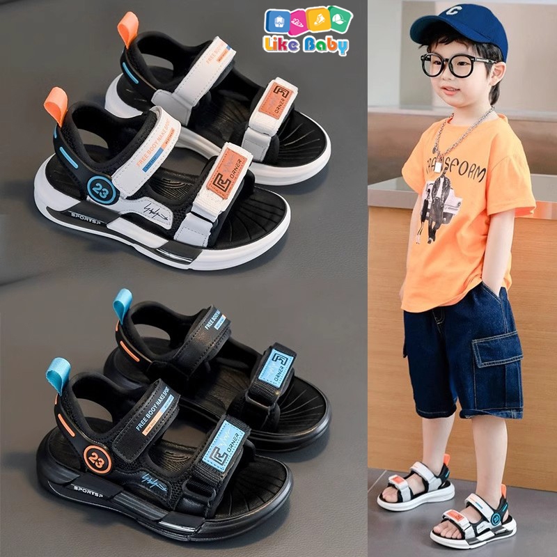 Sandal Bé Trai Sandal Bé Gái Từ 3-13 Tuổi Siêu Nhẹ Đế Êm Chống Trơn Trượt Quai Dán Tiện Lợi D227