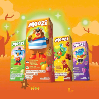 (quà 1 máy chơi game) Thùng 48 hộp sữa thạch trái cây Moozi 4 vị cơ bản (48 hộp x 170ml)