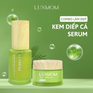  Combo Kem Diếp Cá + Serum Trà xanh Tràm trà Luxmom Chăm Sóc Da Mẹ Bầu Và Sinh Toàn Diện Hết Mụn Trắng Da Mờ Thâm Sạm Nám 