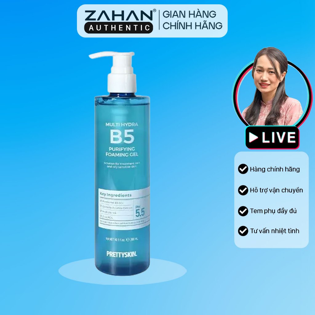 Sữa rửa mặt B5 Multi Hydra B5 Purifying Foaming Gel 300ml