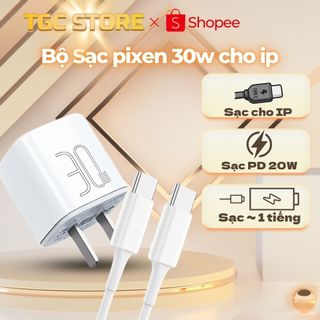  Bộ Sạc Nhanh 30W Pixen Mini Cho iP 15 16 Trở Lên – Siêu Nhỏ Gọn Sạc Siêu Tốc Bảo Hành 12T-carephones 