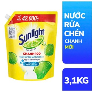 Nước Rửa Chén Sunlight Chanh Túi 3.1kg