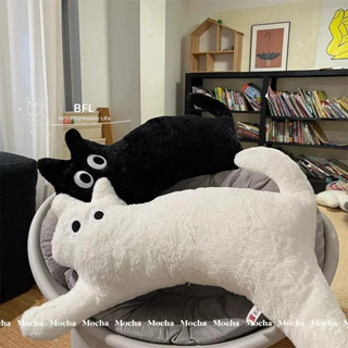Gối Ôm Dài Hình Mèo Dễ Thương 98cm | Thú Nhồi Bông Mềm Mịn Co Giãn | Gối Tựa Lưng, Gối Kẹp Chân Sofa Giường