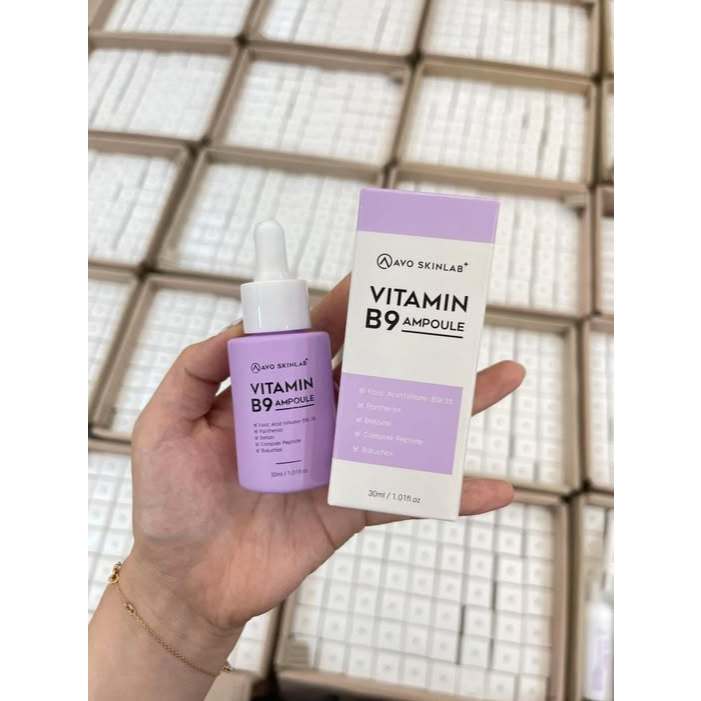 Serum cấp ẩm, phục hồi và làm dịu da vitamin B9 ampoule Avo Skinlab 30ml [Hàng Chính Hãng]