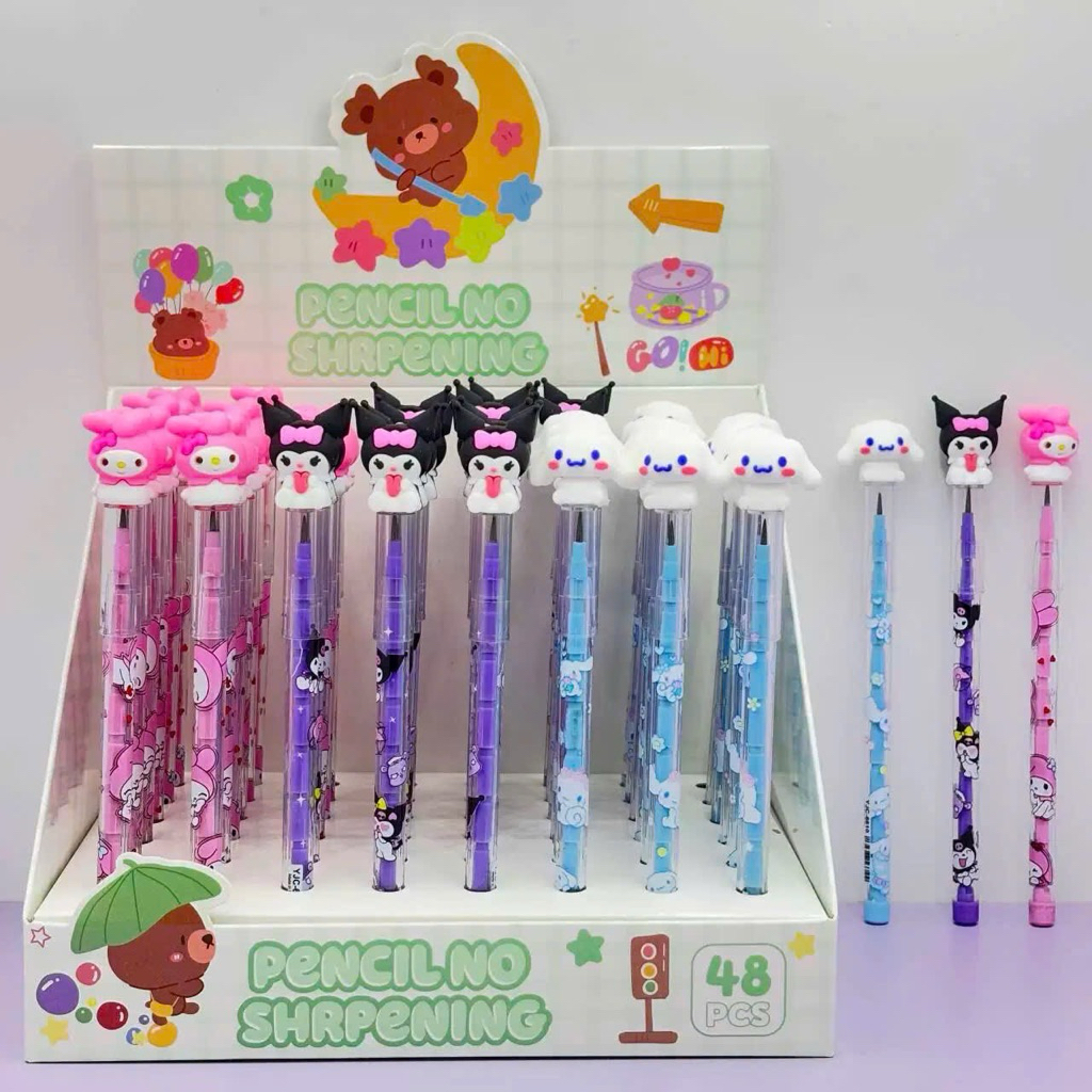 Combo 2 Cây Bút Chì Khúc CK1, Bút Chì Khúc Đầu Thú Cute