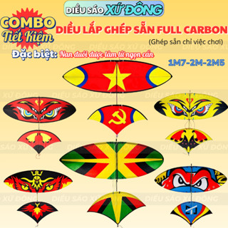 Diều sáo Cacbon Carbon lắp ghép sẵn cao cấp 1M7 đủ mẫu (Đuôi ngọn cần câu)