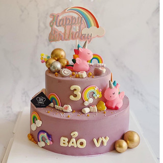ngựa pony 1 sừng trang trí bánh