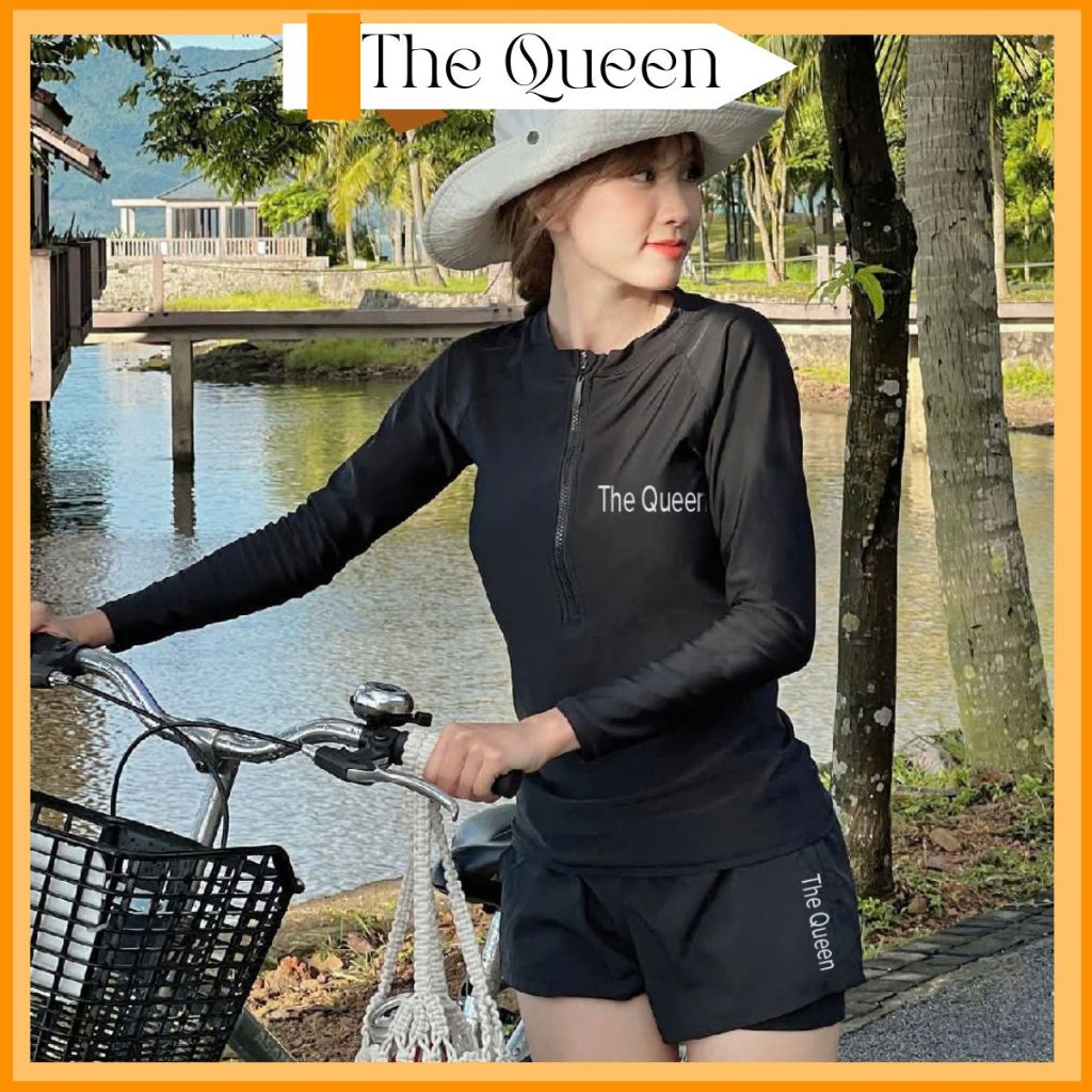 [Size S - 2XL] Bikini liền thân đồ bơi nữ đi biển 1 mảnh dây khóa kéo kín đáo tôn dáng gợi cảm The Queen 045 | BigBuy360 - bigbuy360.vn