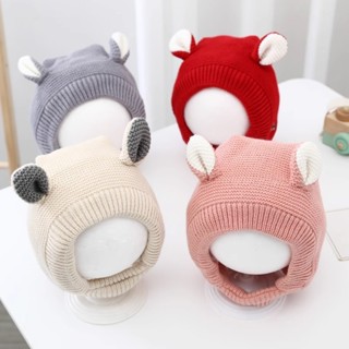 Mũ Len Trùm Đầu Cho Bé Trai Bé Gái 2 Lớp 0-12 Tháng Mẫu Tai Chó M67
