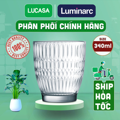Bộ 6 Ly Thủy Tinh Cường Lực Luminarc Ricky Dew 340ml - Ly Thấp BOL8085 | Phân Phối Chính Hãng