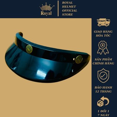 Lưỡi trai Royal M379 gắn cho mũ bảo hiểm 1/2 3/4 có 3 nút trước nón