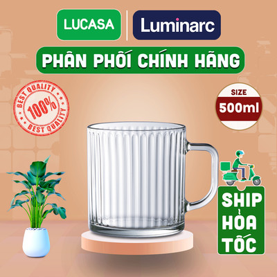 Ly Thủy Tinh Có Quai Cường Lực Luminarc Vicy Line 500ml - Ly Thấp L5653 | Phân Phối Chính Hãng