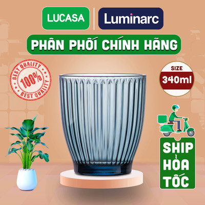 Ly Thủy Tinh Cường Lực Arcoroc Ricky Line Grey 340ml - Ly Thấp L8681 | Phân Phối Chính Hãng