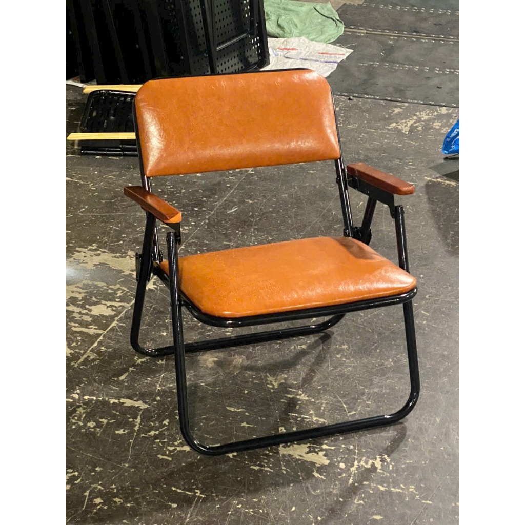 (Xưởng sx) Ghế Camping Đệm Da, Ghế CAmping Gấp Gọn Khung Sắt Mặt Đệm Êm Ái , Dễ Chịu