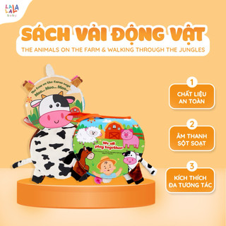 Đồ chơi vải the Animals On the farm/Jungle đa tương tác lật mở sột soạt thú vị