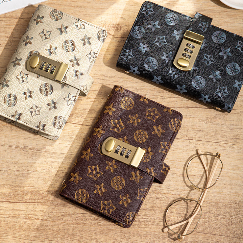 Sổ tiết kiệm 100 + 8 ngăn chứa, ví tiết kiệm có khóa số và khóa bấm