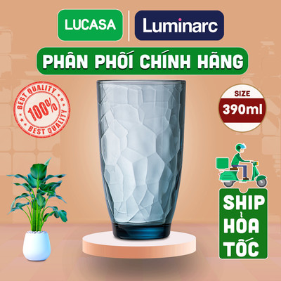 Ly Thủy Tinh Cường Lực Luminarc Ricky Coral Grey 390ml - Ly Cao L8680 | Phân Phối Chính Hãng