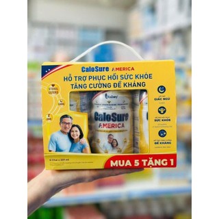 COMBO Lốc 6 Chai Sữa Pha Sẵn CaloSure America Vị Thanh Nhẹ 237ml