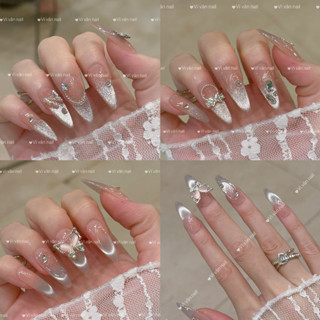  Nail box mắt mèo kim cương móng nhọn nail box thiết kế . Vi vân nail box 