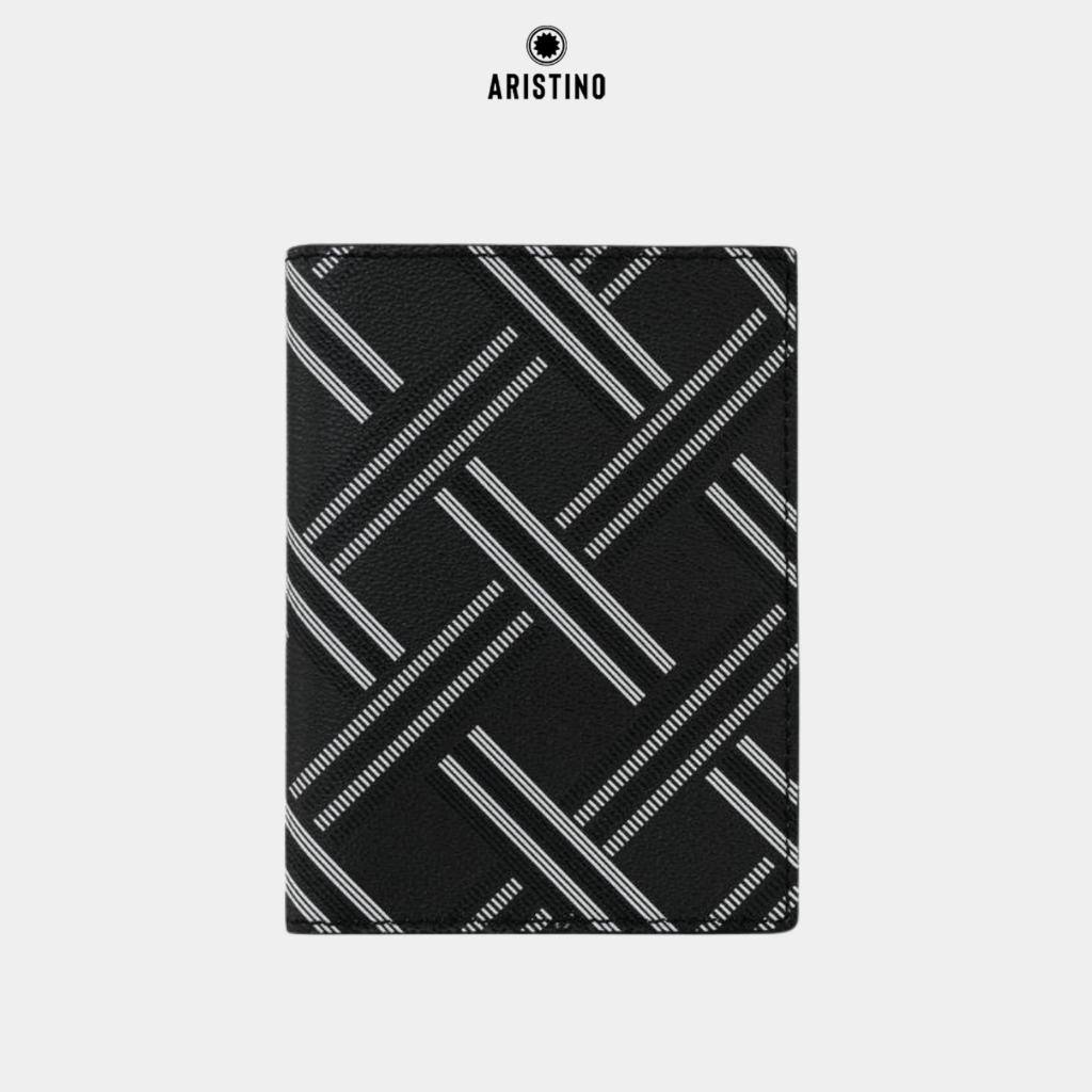 Ví Đựng Hộ Chiếu Canvas Nam Aristino, họa tiết Đan Lát biểu tượng của Aristino - APW0040S4