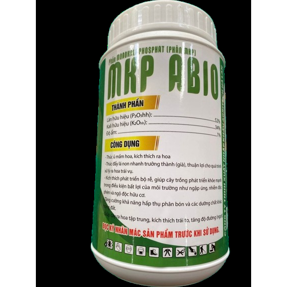 Phân bón MKP 0-52-34 - Tạo mầm hoa - Già lá, Lon 1kg