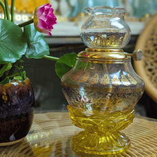 Đèn dầu thờ hoa sen phale lưu ly nhỏ số 4 hàng cao cấp Gia Phát