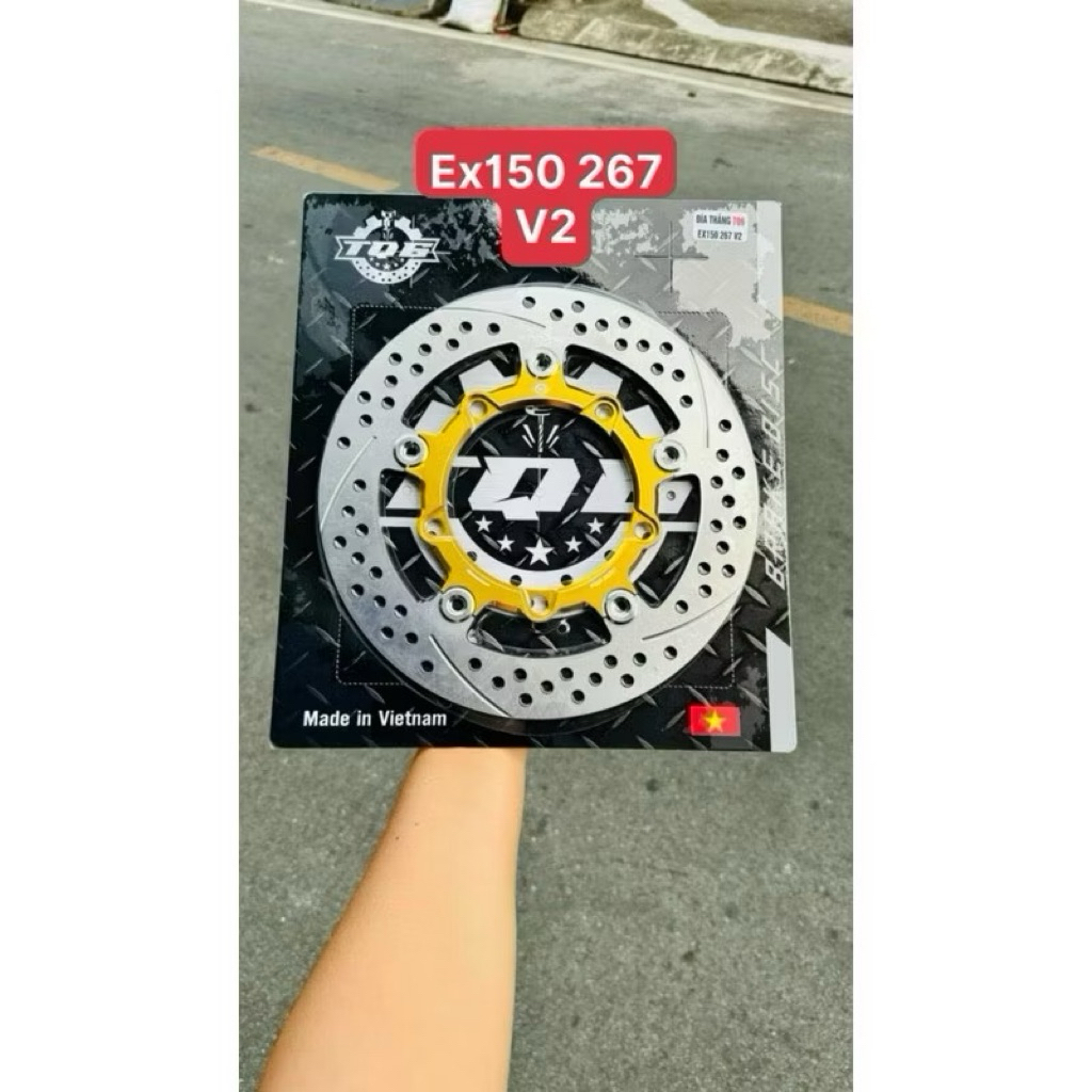 đĩa TQ6 267mm ex150 ex155 winner winnerX mẫu v2