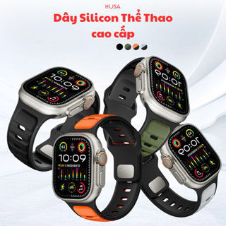 Dây đeo chống bẩn thể thao năng động cho đồng hồ AW Ultra/10/9/8/7/6/5/4/3/2/1 49/46/45/44/41/42/38mm HUSA