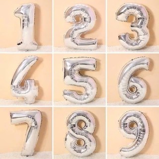 Bóng Số 0-9 size 40cm màu bạc
