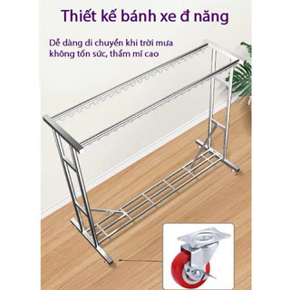 COMBO 2 Giàn Phơi Quần Áo Thông Minh Chất Liệu Inox 304 Chịu Lực 300kg Phơi Từ 50 Bộ Quần Áo - DH86