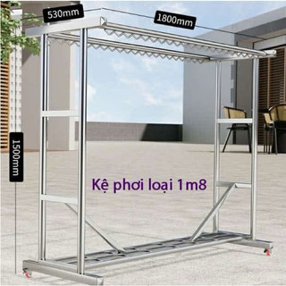 COMBO 2 Giàn Phơi Quần Áo Thông Minh Chất Liệu Inox 304 Chịu Lực 300kg Phơi Từ 50 Bộ Quần Áo - DH86