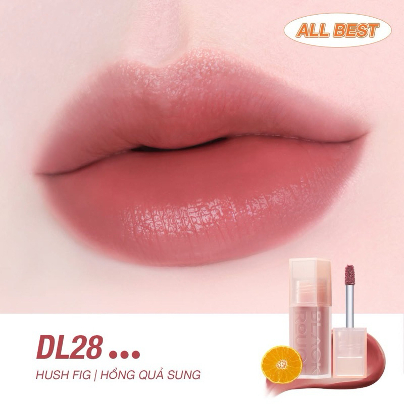 Son Kem Black Rouge Double Layer Over Velvet Ver 4 DL28 Hush Fig – Màu Hồng Quả Sung