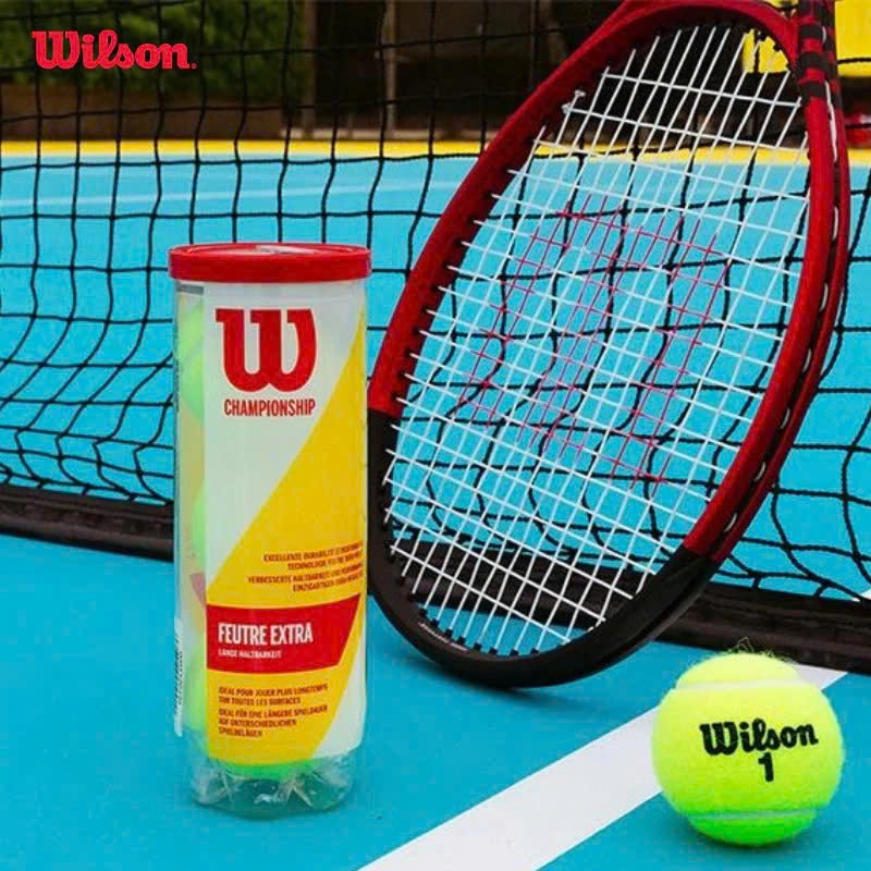 Banh Tennis Wilson Đỏ | Bóng Tennis Wilson Championship Chính Hãng Lon 3 Trái
