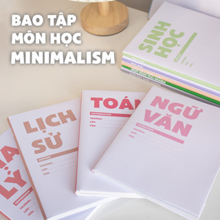[MÔN HỌC - MINIMALISM] Giấy Bao Tập, Bao Vở, Bao Sách Giáo Khoa Theo Môn Học Style Minimalism | mal’s corner