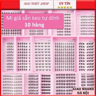 Mi giả sẵn keo tự dinh 10 hàng mi keo chắc dễ gắn có thể tái sử dụng