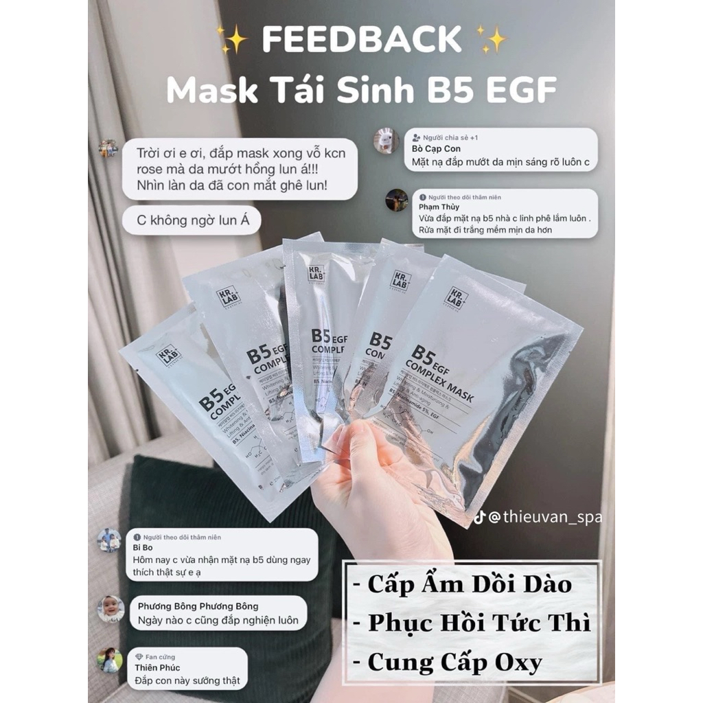 Hộp 50 Miềng Mặt Nạ Lụa B5 Belv Dưỡng Da, Cấp Ấm, Phục Hồi Da Chuyên Sâu, Phù Hợp Mọi Loại Da