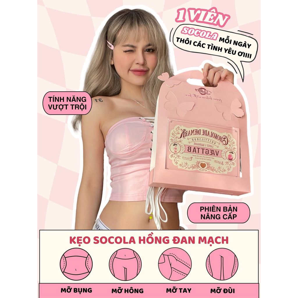 Kẹo socola giảm cân Đan Mạch Chokolade Vaegttab combo 3 hộp, socola giảm cân chính hãng có giấy kiểm