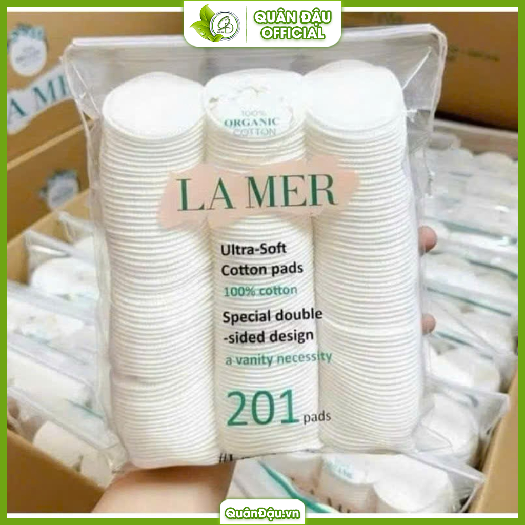 QD05 Bông Tẩy Trang LAMER 201M Cotton Pads dày dặn mềm mịn cho da