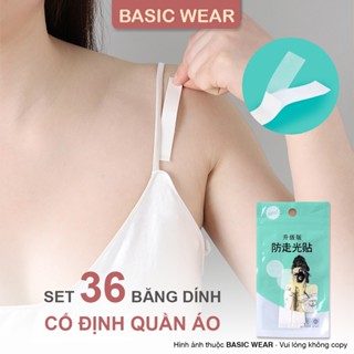 Set 36 Băng Dính Cố Định Quần Áo, Miếng Dán Chống Lộ, Hở Ngực, Vai Áo, Váy