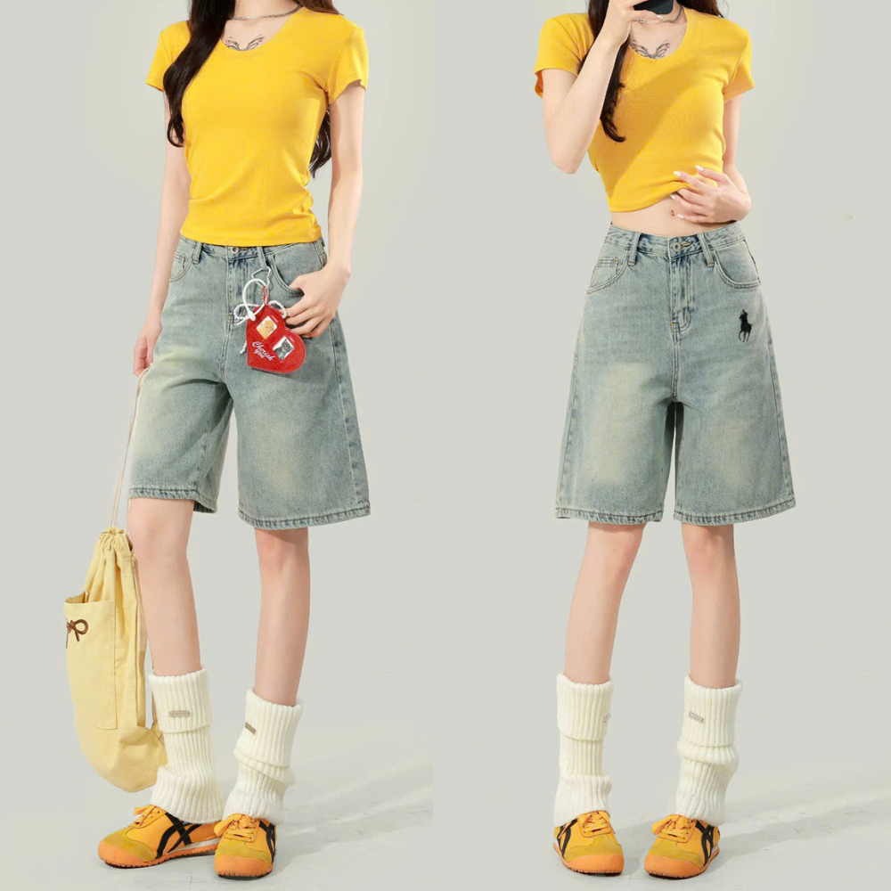 Quần Jean Ngố Nữ Thêu Ngựa MIAA Cá Tính Form Đẹp Dễ Phối Đồ Chất Liệu Denim Bền Đẹp Hottrend 2025 | BigBuy360 - bigbuy360.vn