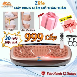 Máy giảm cân rung lắc toàn thân Zlife 499 cấp độ, Máy tập Gym massage bụng giảm mỡ có bluetooth