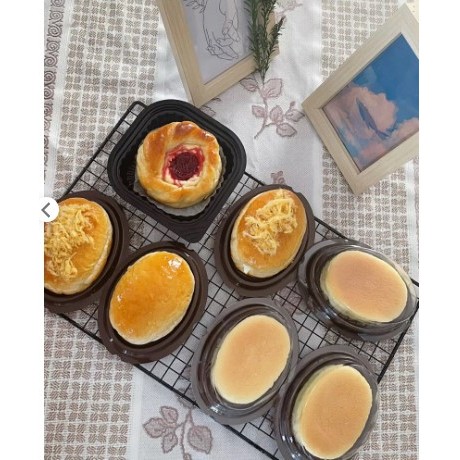 100 Hộp oval F71 - B055 - Đựng Plan Gato - Hộp Oval Mini Đựng Bánh Mì Hoa Cúc Size 10cm, Hộp Đựng Bá