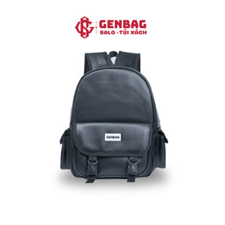 Balo da pu cao cấp balo đi học đi chơi nắp gập nhỏ gọn đeo vai đựng laptop 15 inch BL12