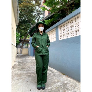  Bộ quần áo bay  Nữ  XỊN loại 1 bảo hộ lao động xanh cho Học Sinh Sinh Viên chỉ NỮ 
